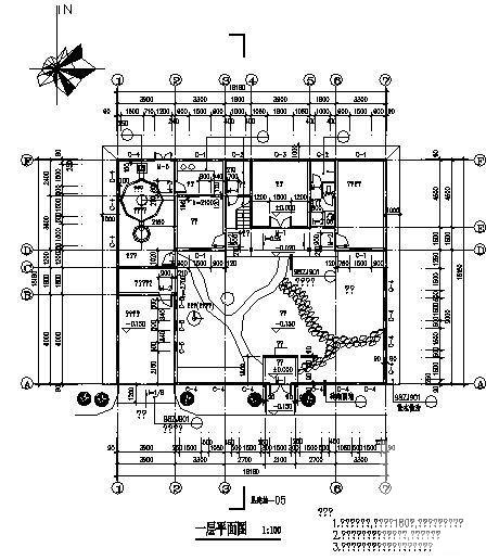 2层砖混结构小住宅楼建筑方案设计CAD图纸 - 3