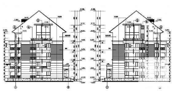 长江国际花园6层住宅楼建筑施工CAD图纸 - 3