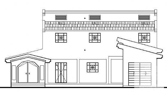 村镇2层小住宅楼建筑方案设计CAD图纸 - 1