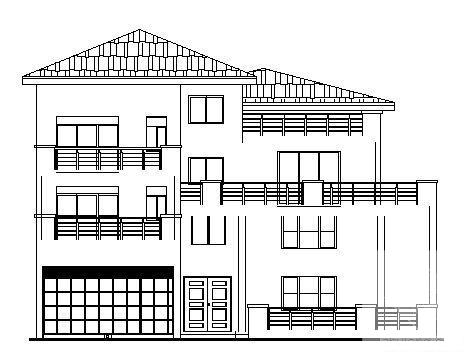 3层独立别墅建筑CAD施工图纸（砌体结构） - 2