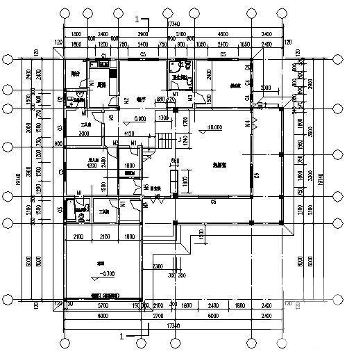 3层独立别墅建筑CAD施工图纸（砌体结构） - 4