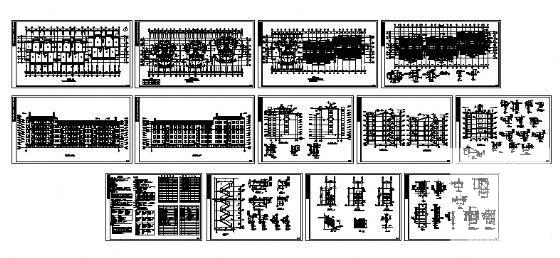 5层住宅楼建筑施工CAD图纸（框剪结构） - 1