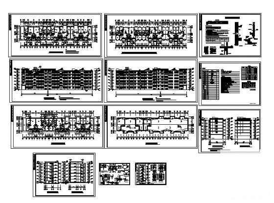 6层住宅楼建筑CAD施工图纸 - 2