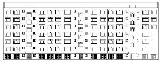 6层砖混结构住宅楼建筑方案设计CAD图纸 - 1