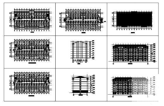 高校6层宿舍楼建筑方案设计CAD图纸 - 3