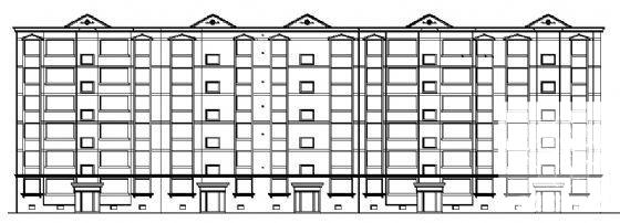 小区6层住宅楼建筑方案设计CAD图纸（砖混结构） - 4