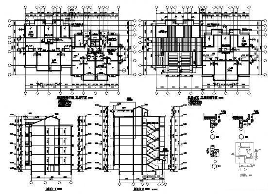 6层职工宿舍楼建筑方案设计CAD图纸 - 1