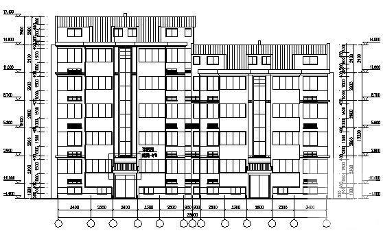 6层职工宿舍楼建筑方案设计CAD图纸 - 2