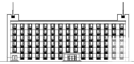 校砖混结构6层学生宿舍楼建筑方案设计CAD图纸 - 4