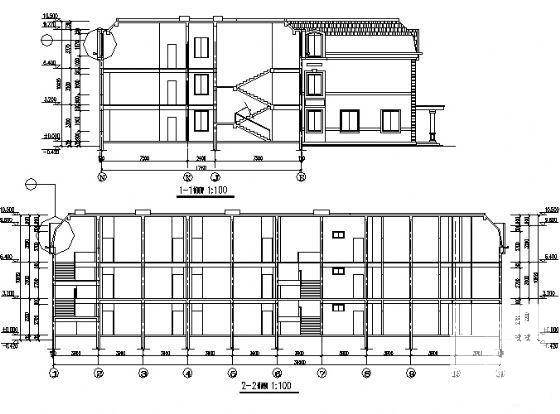 广厦天都城景观建筑CAD施工图纸（员工宿舍） - 1