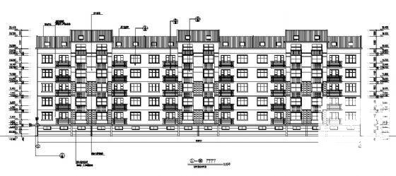 砖混结构5层住宅楼建筑方案设计CAD图纸 - 1