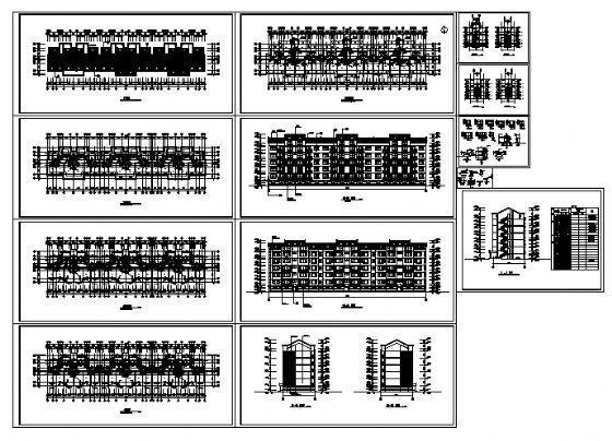 砖混结构5层住宅楼建筑方案设计CAD图纸 - 4