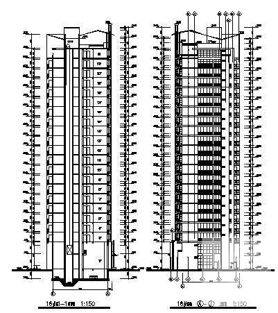 21层住宅楼建筑方案设计CAD图纸（框剪结构） - 3