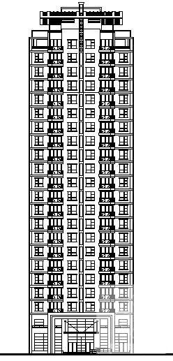 21层住宅楼建筑方案设计CAD图纸（框剪结构） - 4