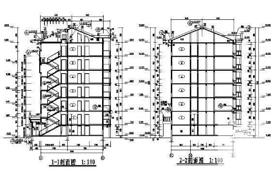 北方度假小区5层住宅楼建筑施工CAD图纸 - 2