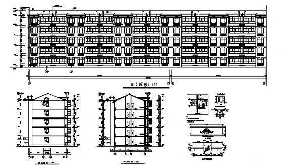 花园5层住宅楼建筑结构CAD施工图纸 - 3