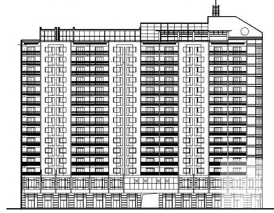 15层职工宿舍楼建筑CAD施工图纸 - 4