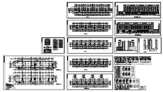 框剪结构6层商住综合住宅楼建筑施工CAD图纸 - 4