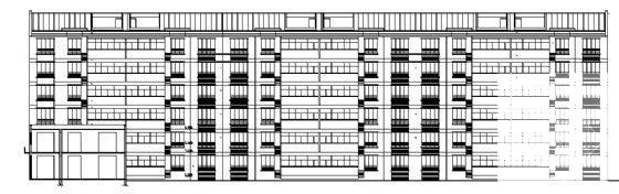 湖宾苑6层住宅楼建筑CAD施工图纸 - 2