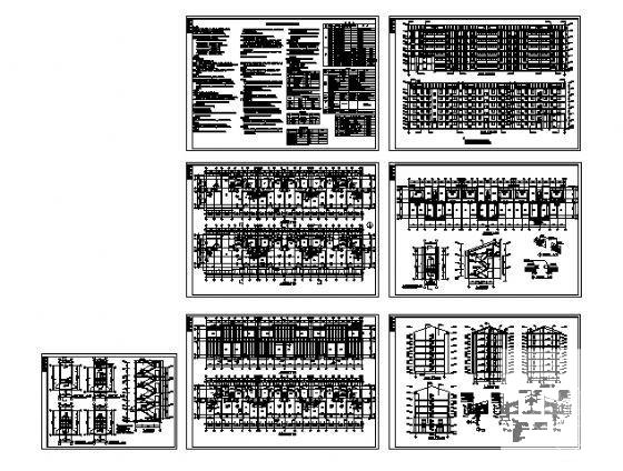 湖宾苑6层住宅楼建筑CAD施工图纸 - 4