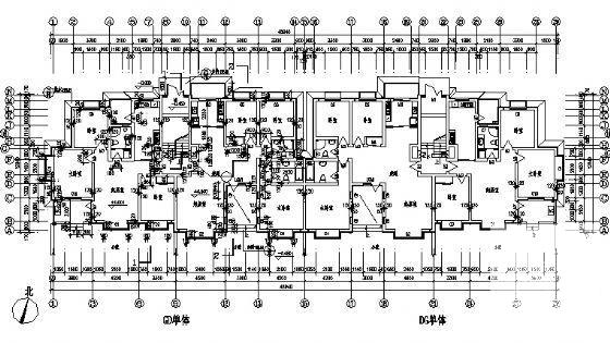 5层住宅楼建筑方案设计CAD图纸 - 1