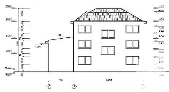 2层小别墅建筑结构CAD图纸 - 2