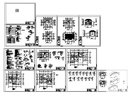2层小别墅建筑结构CAD图纸 - 4