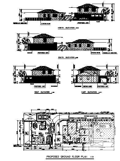 欧式别墅建筑方案设计CAD图纸 - 1