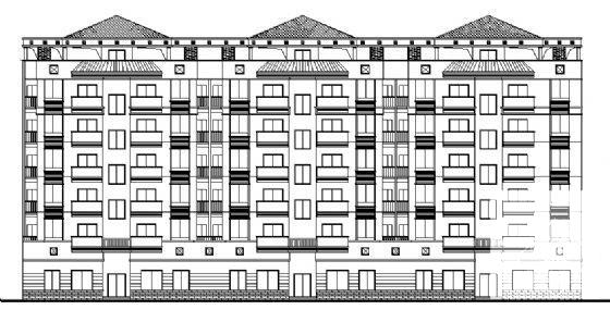 6层商住楼建筑方案设计CAD图纸 - 3