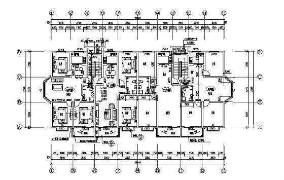 北方度假小区6层住宅楼建筑结构CAD施工图纸 - 1