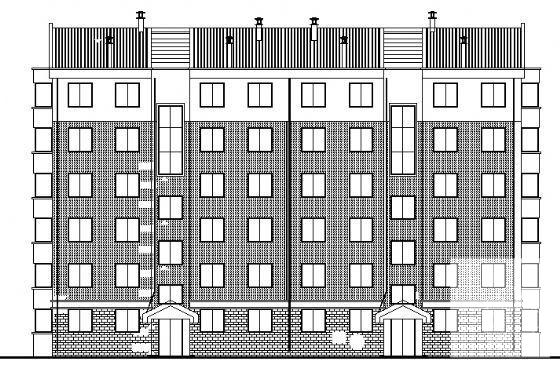 北方度假小区6层住宅楼建筑结构CAD施工图纸 - 4