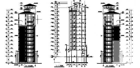 长江国际花园四号框剪结构住宅楼建筑施工CAD图纸 - 2