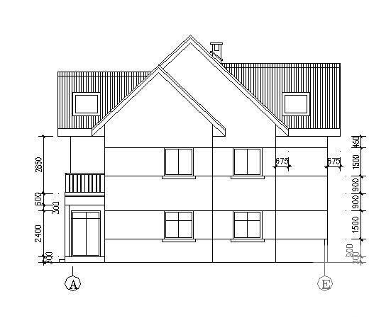 小区2层别墅建筑CAD施工图纸 - 1