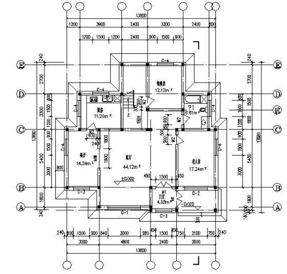 小区2层别墅建筑CAD施工图纸 - 4