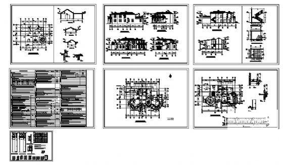 欧式2层别墅建筑方案设计CAD图纸 - 1