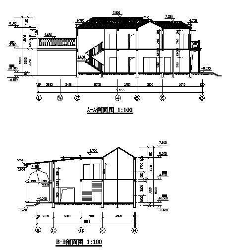 欧式2层别墅建筑方案设计CAD图纸 - 3