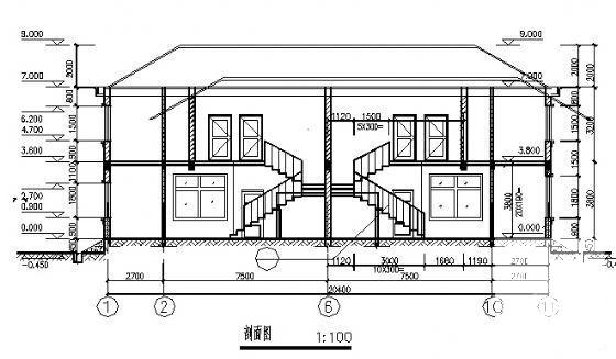 两层双拼别墅建筑图纸 - 4