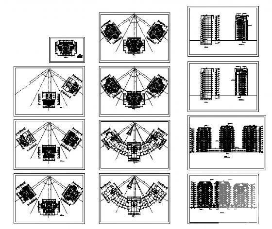 航运新村高层住宅楼建筑CAD图纸 - 4