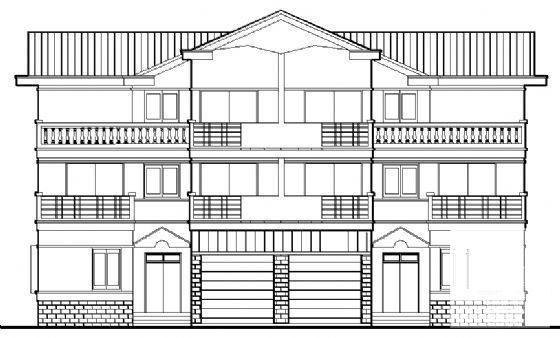 3层双拼别墅建筑CAD施工图纸 - 4