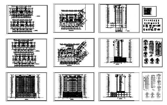 景苑六号楼建筑CAD施工图纸 - 1