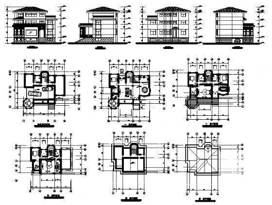 月亮湾3层别墅建筑CAD图纸 - 4