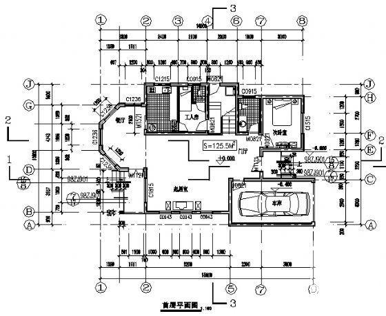 3层别墅建筑方案设计CAD图纸 - 1
