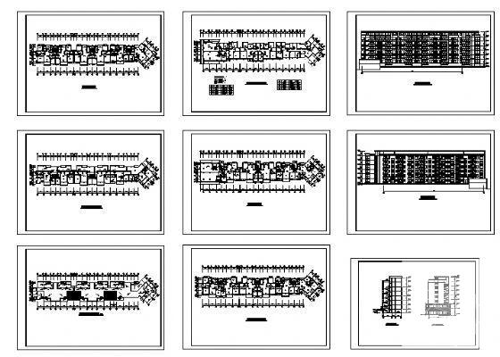 航运新村16号6层砖混结构住宅楼建筑方案设计CAD图纸 - 1