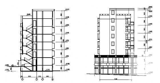 航运新村16号6层砖混结构住宅楼建筑方案设计CAD图纸 - 2