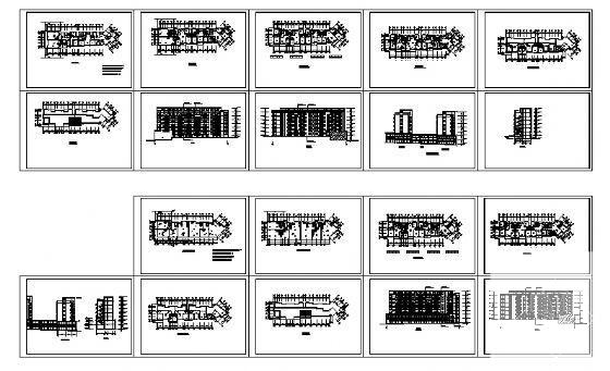 航运新村6层高层住宅楼建筑方案设计CAD图纸（砖混结构） - 2