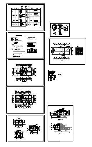 砖混结构2层别墅建筑方案设计CAD施工图纸 - 3