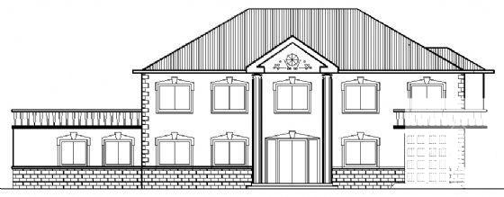 砖混结构2层别墅建筑方案设计CAD施工图纸 - 4