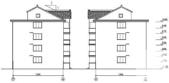 4层医院职工住宅楼建筑CAD图纸 - 2