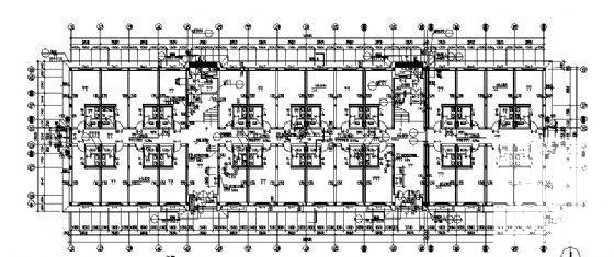 5层宿舍楼建筑CAD施工图纸 - 3