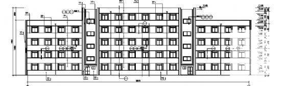 5层宿舍楼建筑CAD施工图纸 - 4